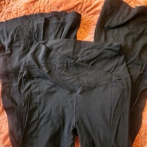 Offline by Aerie black high raise super flare crossover leggings